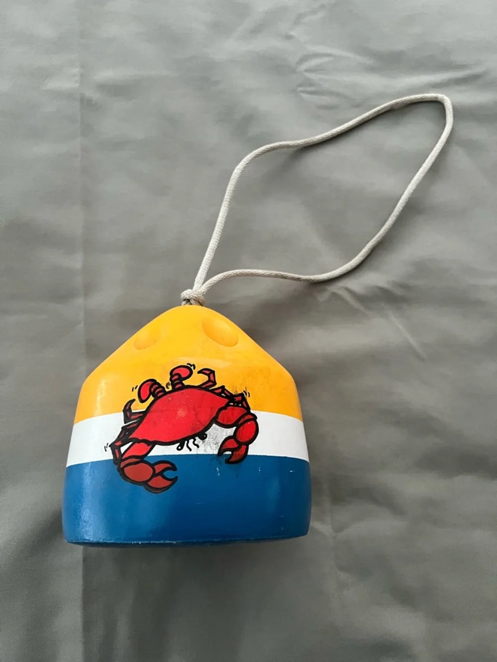 Decorative Hand-Painted Buoy with Red Crab Design 2004 - Delaware